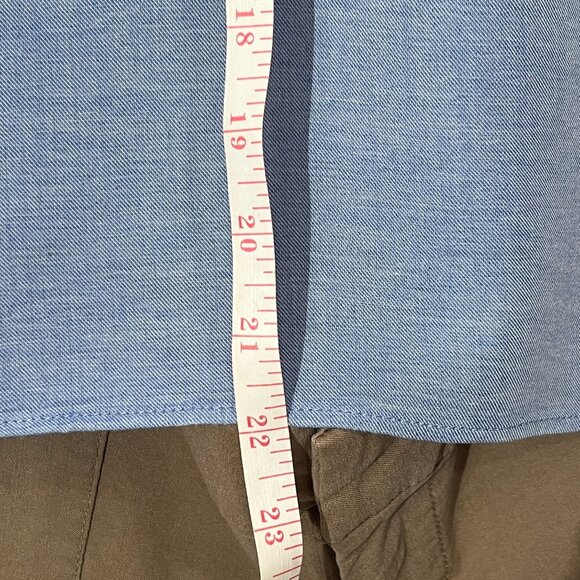 Zara Denim Ruffle Blouse w/ Balloon Sleeves - M - Picture 4 of 11